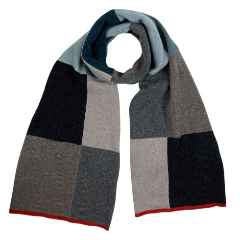 colour block scarf greys